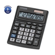 Калькулятор настольный Citizen Business Line CMB1001-BK, 10 разрядов, двойное питание, 102*137*31мм,